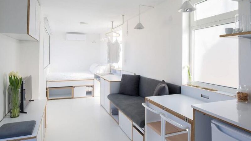 10 Bí kíp thiết kế phòng trọ 15m2 đẹp lung linh, chi phí thất Nội thất phòng trọ tối giản