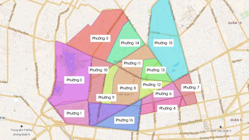 Kinh nghiệm thuê phòng trọ Quận 11 giá rẻ, tránh tối đa rủi ro Bản đồ hành chính quận 11